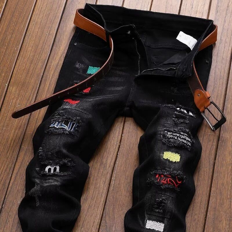 Streetwear Brand Designs - Korean Fashion Streetwear Brand Ripped Jeans
