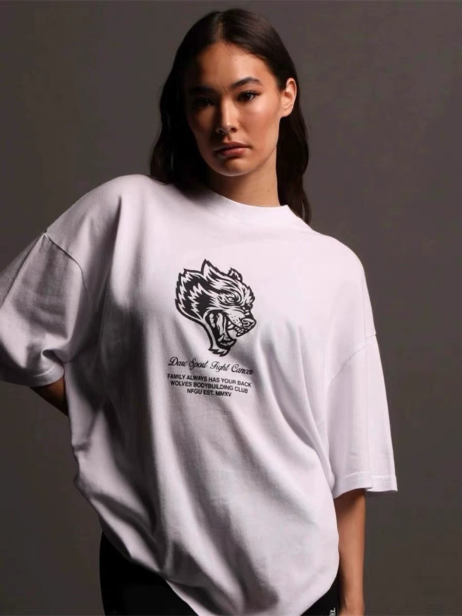 White Classic Wolf Head GYM Fi - Streetwear Gym Brand recension och pris