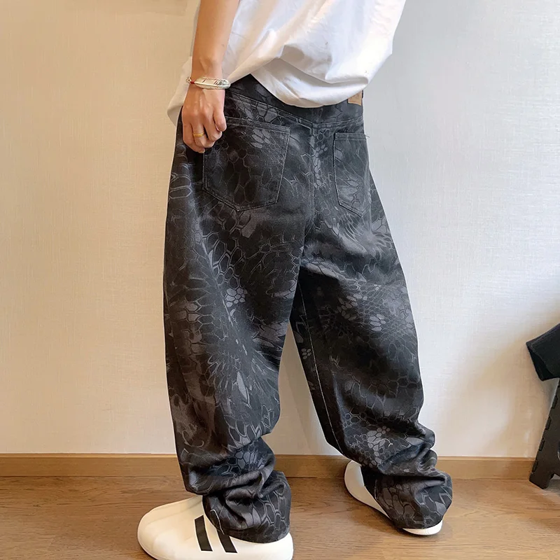 New Men Chic Snake Print Stree - Streetwear Brand Graphic Designer recension och pris