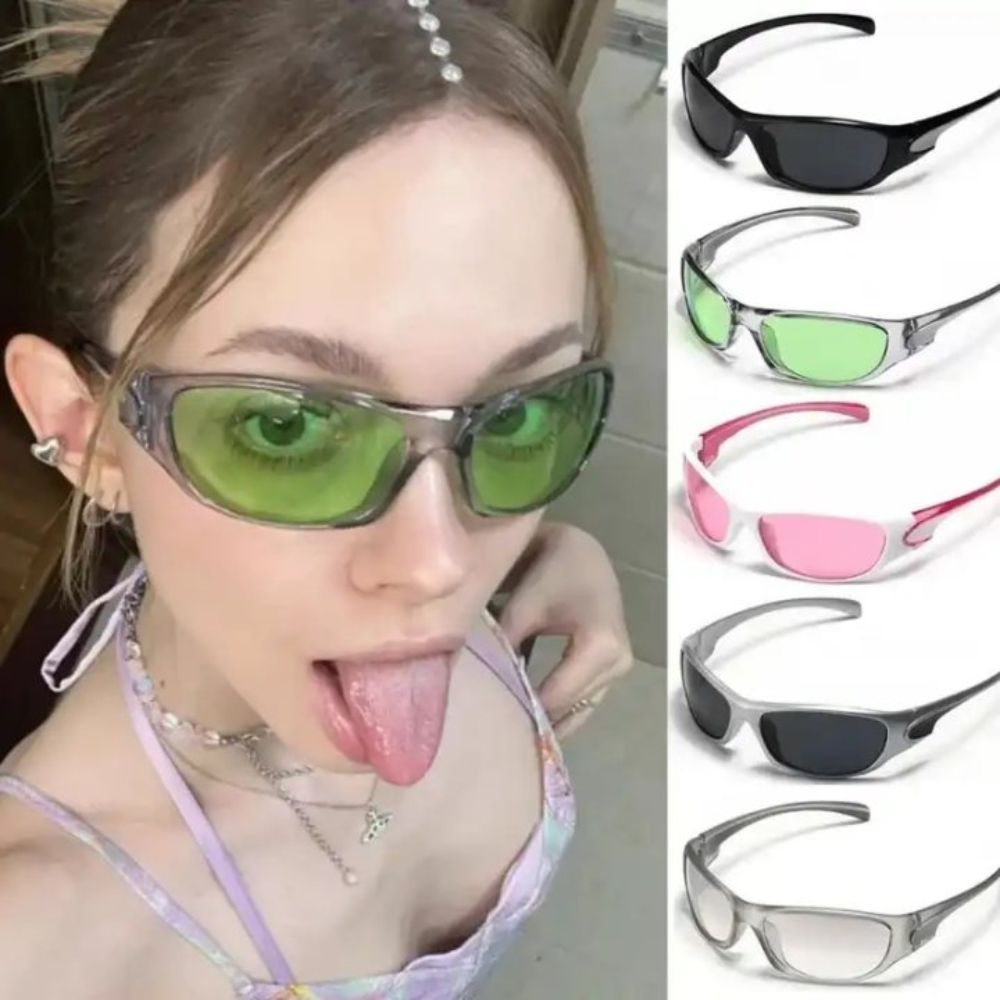 New Punk Y2K Sunglasses Women  - Streetwear Brand Designs recension och pris
