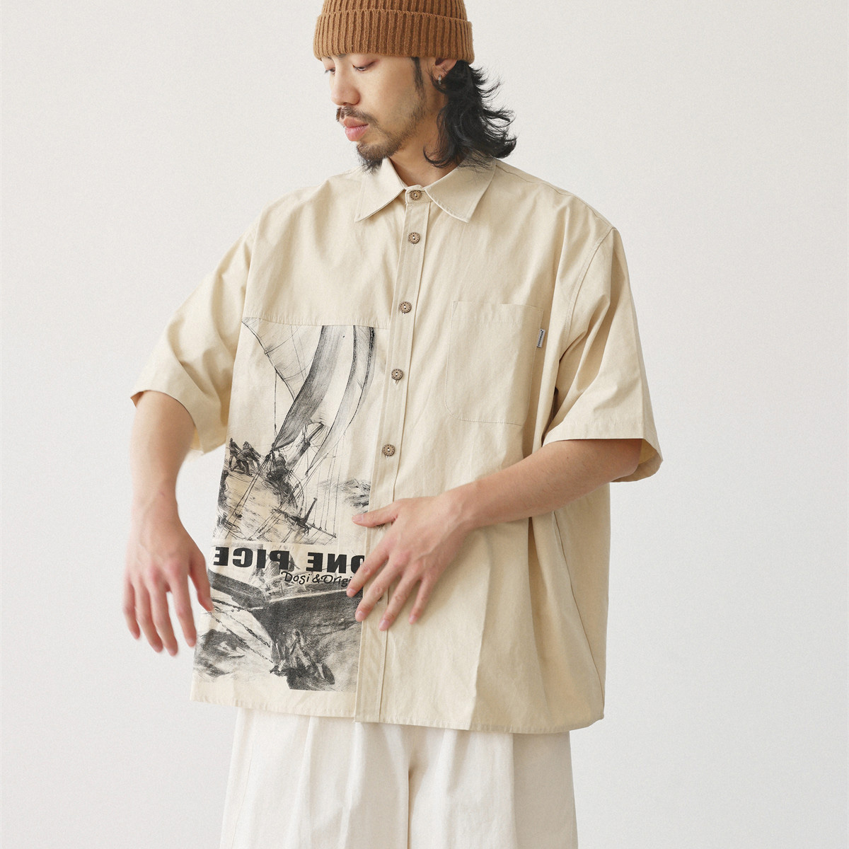 Japanese Fashion Shirts Men Vi - Japanese Brand Streetwear Vintage recension och pris
