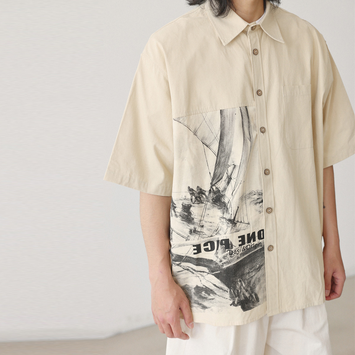 Japanese Fashion Shirts Men Vi - Japanese Brand Streetwear Vintage recension och pris