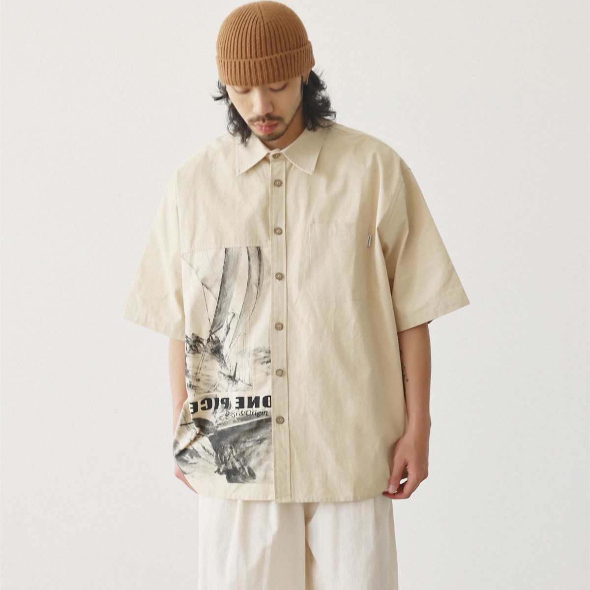 Japanese Fashion Shirts Men Vi - Japanese Brand Streetwear Vintage recension och pris