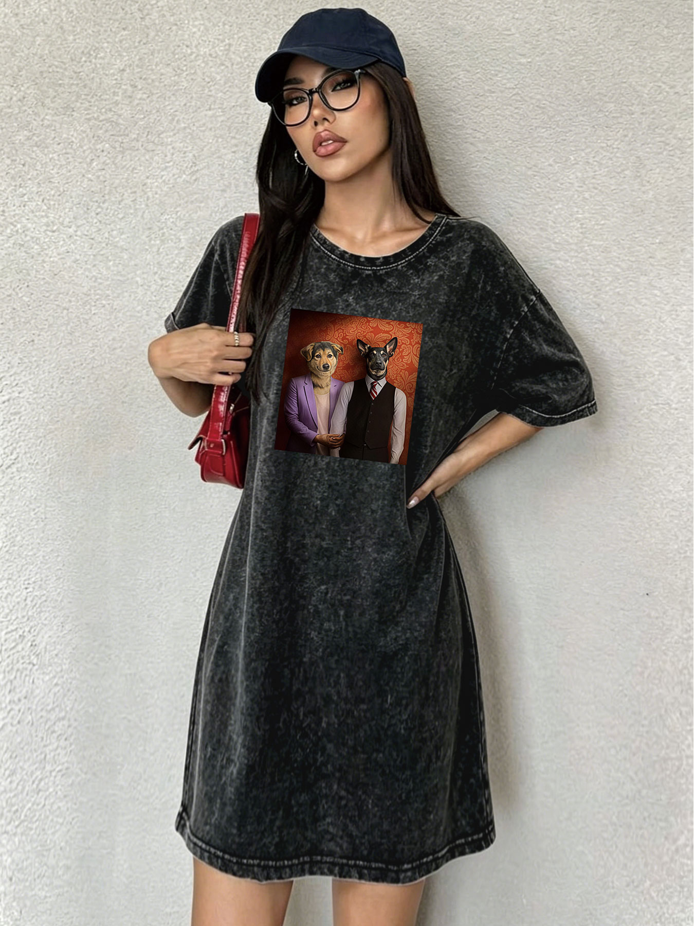 Vintage Washed Distressed T-Sh - Japanese Brand Streetwear Vintage recension och pris